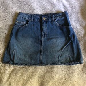 Mini denim skirt